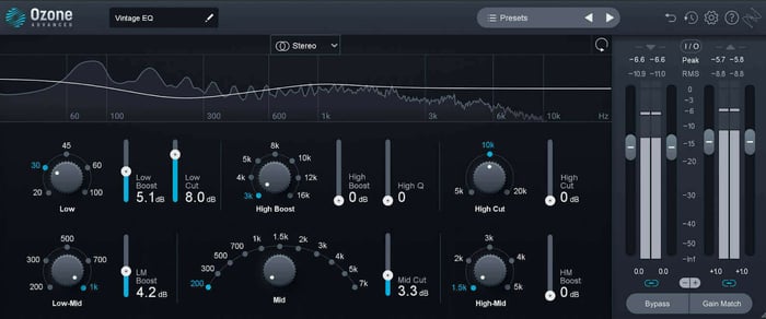 Ozone Vintage EQ module