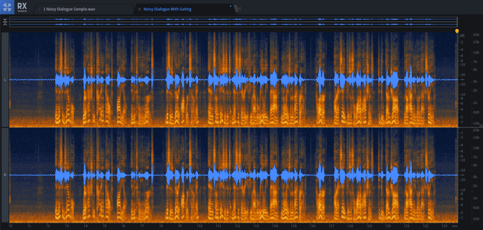 Here’s some noisy dialogue that needs cleanup…