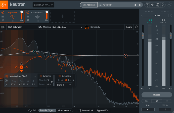 Dynamic EQ ducking