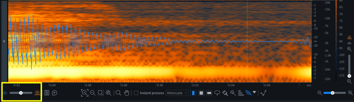 Waveform/Spectrogram Opacity slider