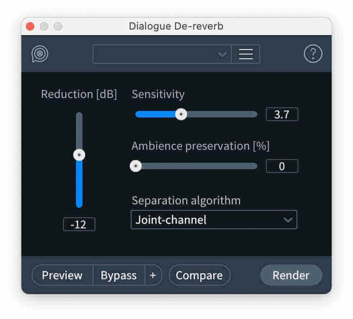 Dialogue reverb