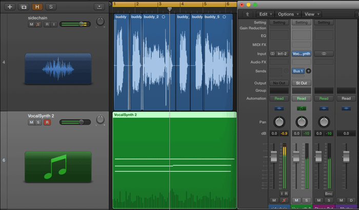 MIDI and sidechain in project