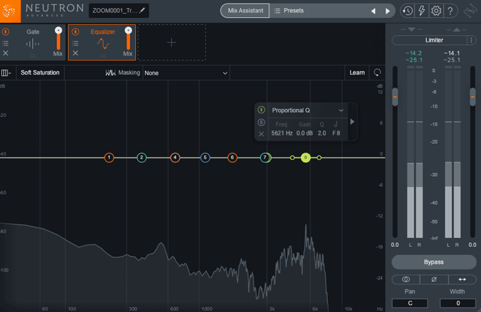 Learned EQ nodes in Neutron 3's Equalizer module