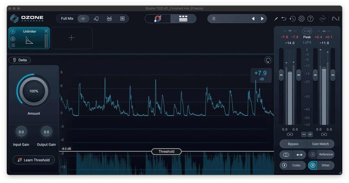 Using Ozone Unlimiter to restore dynamics