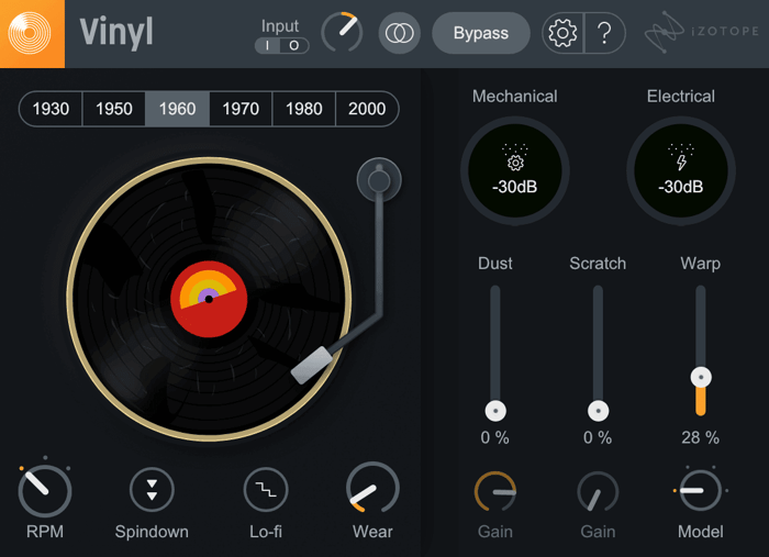 Vinyl on a vocal throw