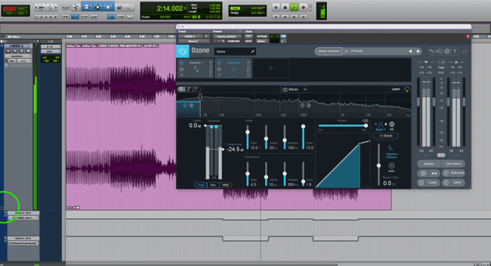 Apply different mastering settings in various sections of the song by enabling automation in your DAW