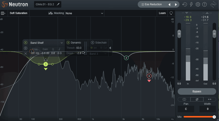 iZotope Neutron removes boominess, harshness, and de-essing in podcast vocal