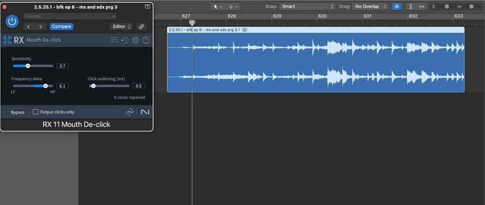Mouth De-Click module in your DAW