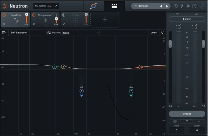iZotope Neutron mixing plug-in used to mix podcasts