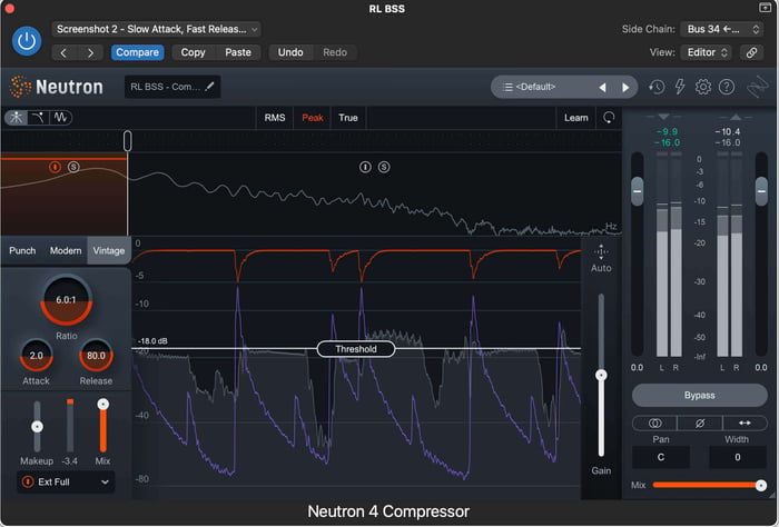 Sidechained multiband compression in iZotope Neutron