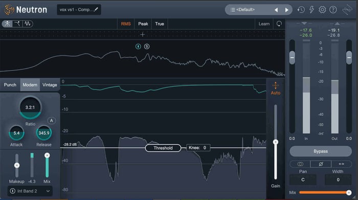 Vocal compressor settings