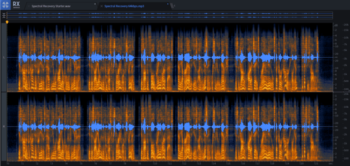 You can see the breaths as wisps of broadband audio in the pauses between phrases. They must go.