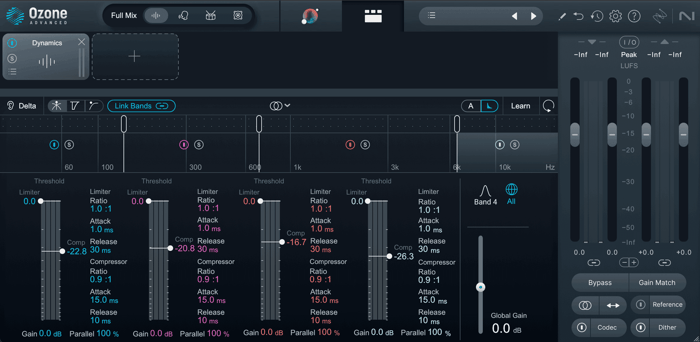 Multiband upward compression