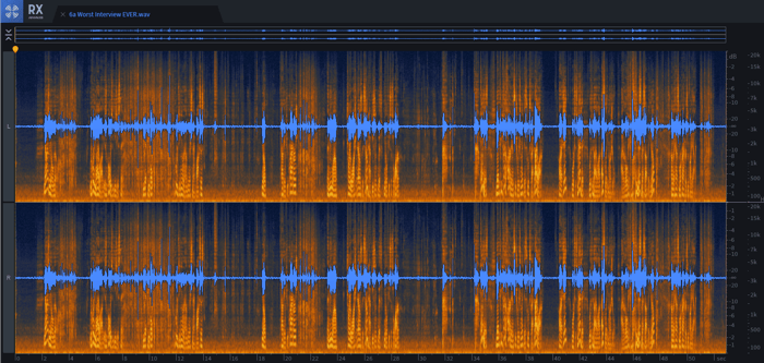 Just looking at this waveform cannot communicate the horror of this interview. Check the audio file if you dare…