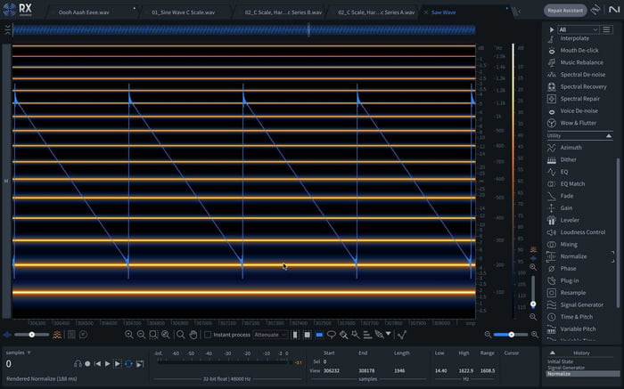 03_A saw wave with the fundamental at 100 Hz and harmonics at integer multiples.jpg