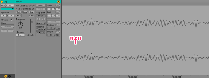 "f" waveform