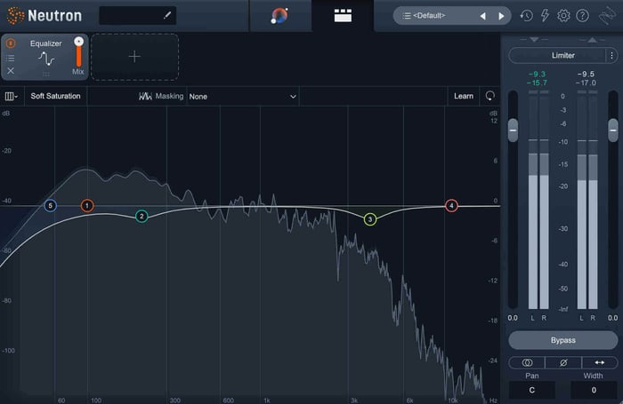 Electric guitar EQ settings in Neutron