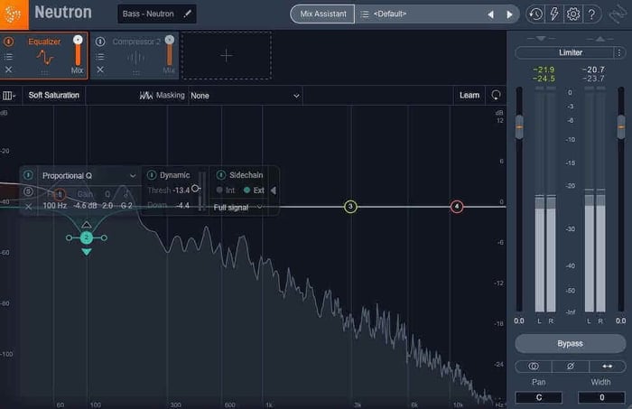 Dynamic cut at 102 Hz in Neutron