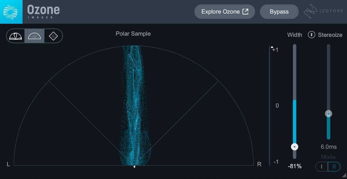 Use the free Ozone Imager plugin to narrow your pads