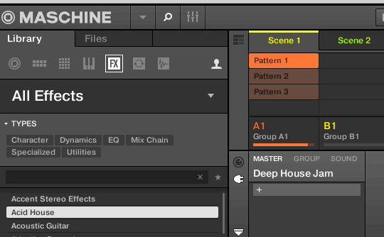 Clicking on ‘MASTER’ will allow you to insert an Ozone 9 preset on your Maschine project’s Master Bus.png