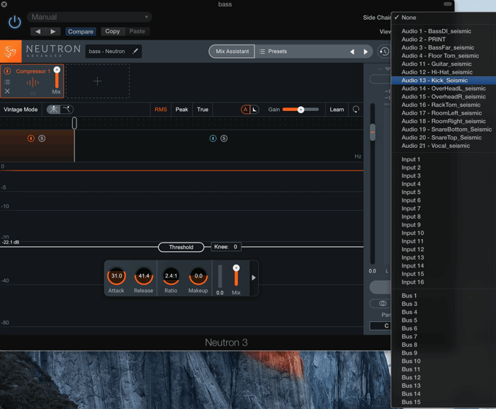Sidechain kick drum in Neutron 3