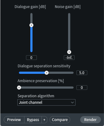 Dialogue Isolate module in RX 8