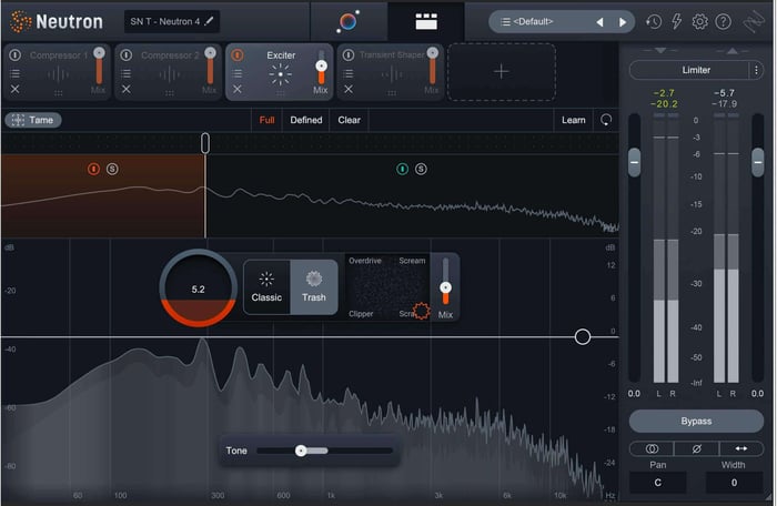 Trash mode on snare in parallel