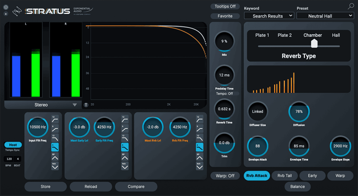 Medium, natural hall preset in STRATUS