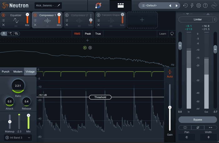Using compression to tame pokiness on the kick with Neutron