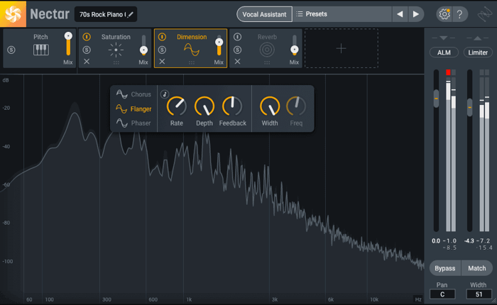 Weird piano flanging in Nectar