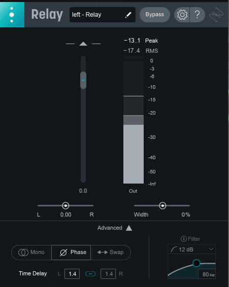 Adding a delay on the left side with Relay