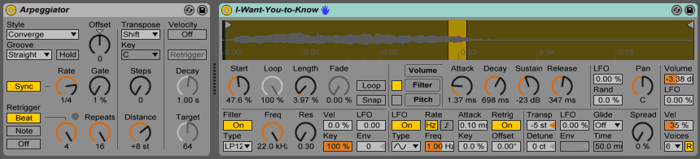 Arpeggiator in Ableton Live