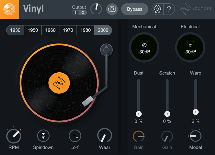 Vinyl on a doubled vocal
