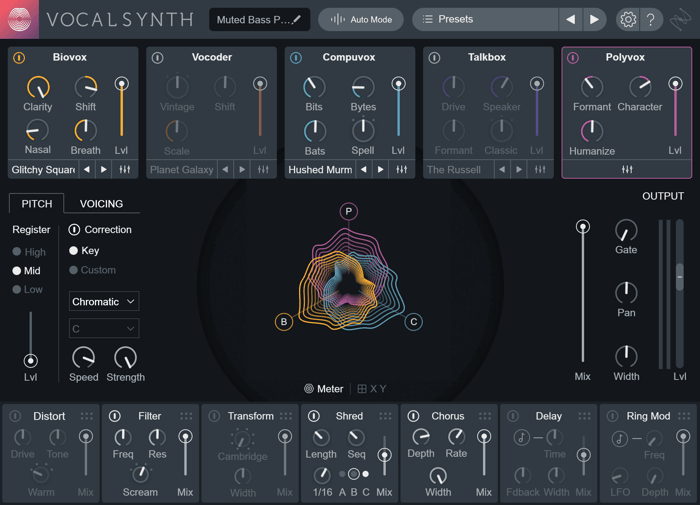 The Polyvox and Compuvox modules engaged on VocalSynth 2