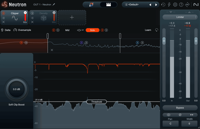 Multiband M/S clipping
