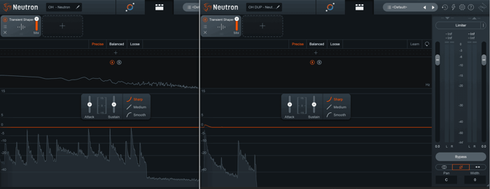 Two instances of Neutron's Transient Shaper