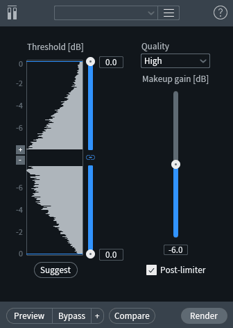 De-clip settings