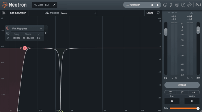 Notch filter and high pass filter with 48 dB slope