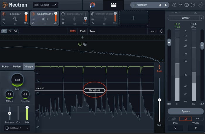 Threshold setting in Neutron compressor