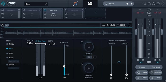 Ozone limiter used on the drums