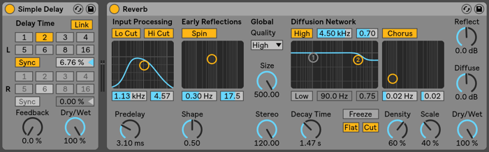 Delayed reverb glitch