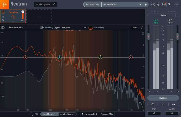 Neutron's Masking Meter shows you where instruments may be clashing