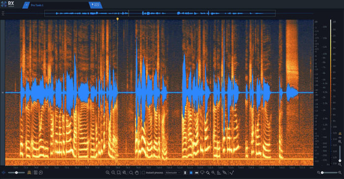 Original audio of shotgun microphone with buzzing in RX