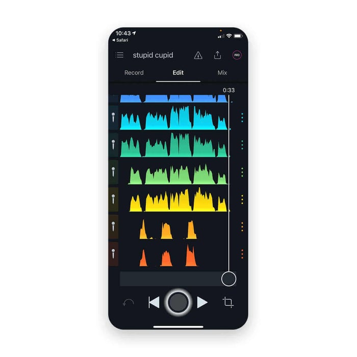 The Spire app allows you to record up to eight tracks of vocals, instruments and beats