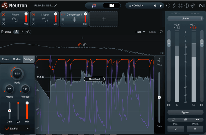 Bass sidechain compression in Neutron