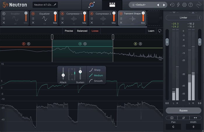 Using Neutron Transient Shaper to give the keys a smoother ride and a longer tail