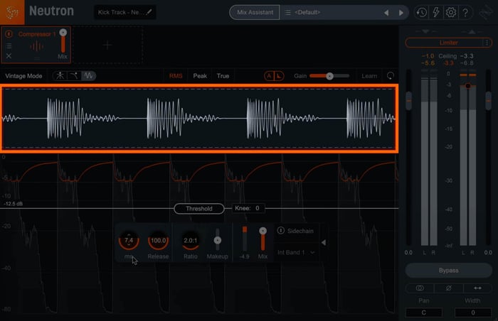 Oscilloscope appears as a scrolling visualization of a waveform