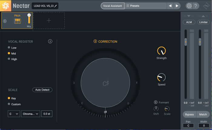 Nectar Pitch Correction module