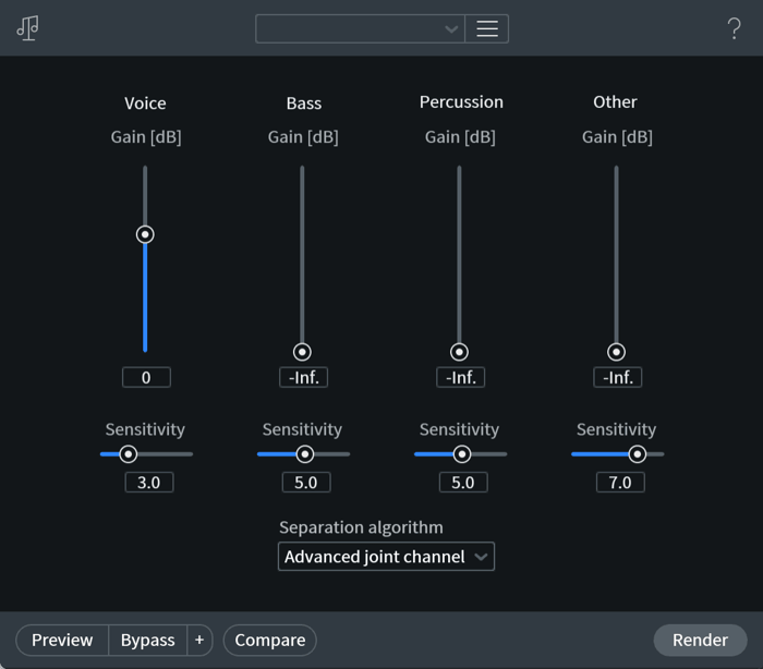 Music Rebalance example