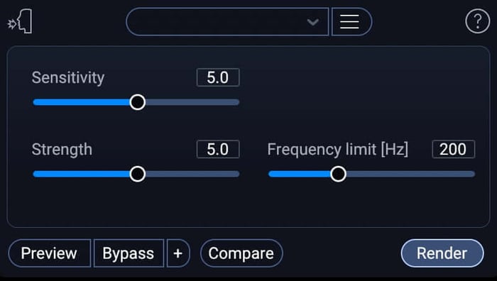 iZotope RX 12 De-plosive module